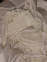 VTG Satin Lace Drop Waist Flapper Maxi Dress Roaring 20s styL 50 ETHEL CANE ESQU