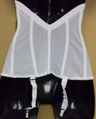 NWT Vintage Old Stock LADY MARLENE White CORSET W/ GARTER BELT SZ – 38 B