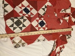 Vintage 1970s You Babes Patchwork Quilt Print Western Snap Shirt Women’s S