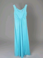 Mister Jay Pink Turquoise Maxi Style Sleeveless Nightgown Vtg 70s Womens Size 8