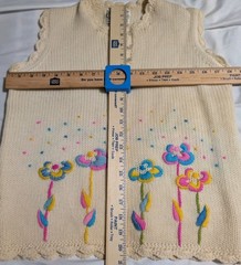 Vintage Joyce Lane Virgin Wool Sweater Vest Women’s M Floral Hand Loomed
