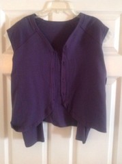 Vintage Max Studio Basics Purple l/s cotton top , small