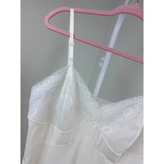 Vanity Fair Vintage White Lace Trim Full Slip Antron III Nylon Size 36 USA Made