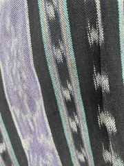 Vintage 80s Ikat Aztec EL HUARACHE Hand Woven Cotten Hippie Boxy Shirt Top med