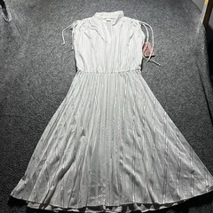 VTG Sears Dress Misses 16 Red White Blue Stripes DeadStock W/Belt Sleeveless NWT