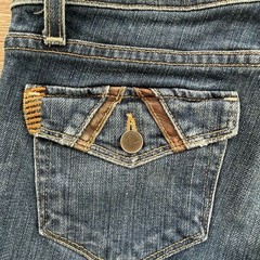 PAIGE Vintage Fairfax Blue Washed Flare Jeans sz 25- Y2K