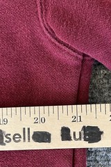 Grandmacore VTG Sweatshirt Maroon 2002 Puff Print Embroidered Christmas Cabin