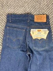Vintage 80’s Levi’s 716 Saddleman Student Jeans 26×30 Rinsed Denim NOS