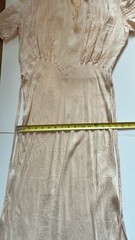 Antique 1920S/30’s Silk Lounge Gown Puff Sleeves Bias Cut Silhouette Small