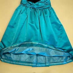 Nolan Miller Dynasty One Shoulder Teal Taffeta Formal Gown Bow Velvet Bodice 80s