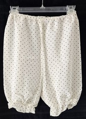 Vintage White Pettipants/Pantaloons W/Black Polka Dots Size 5 (see description)