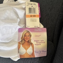NWT Vanity Fair Full Figure Underwire Bra 42DD Diamond Fantasy