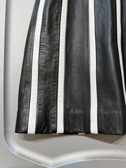 Vintage 1994 Michael Hoban Striped Leather Dress