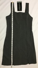 Vintage Womens Gray Plaid Size Small Stretch Bodycon Jumper Dress NOS NWT