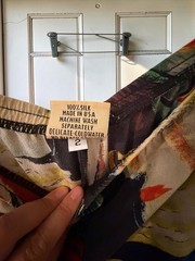 URU 100% Silk Crop Leggings Size 2 Picasso Art Print Stretch Made in USA