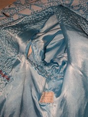 VTG 1971 Mod/GoGo Handmade By Sandy Bob’s Trench Coat W/ Blue Satin Lining Sz M