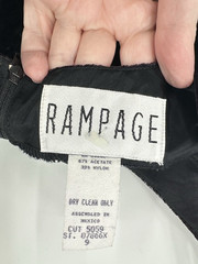 vintage Y2K 90s RAMPAGE mini dress MEDIUM crushed velvet eggplant grunge emo