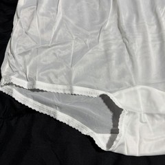 3 Pair Bali 26210 White 3XL / 10 Nylon Satin Full Cut Brief Panties High Waist