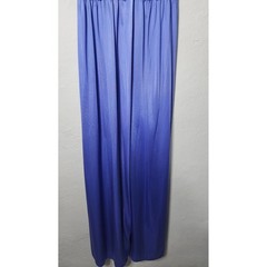 Vintage Lace Trim Nightgown Robe Periwinkle Blue Flutter Sleeve Maxi 70s Style