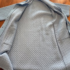 Vintage Beau Sure by Basila Blue Quilted House Coat Robe Medium Original Tag