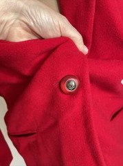 Vintage Casablanca Womens Blazer Red Jacket Wool Cashmere Sz 10 Lined