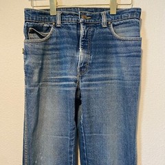 Vintage Sasson Jeans 1980s High Waisted Denim Blue Distressed 42” Long