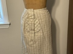 Vintage Beige white Suburbia USA Designer Originals Skirt Size 10 Union Label