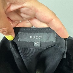 Gucci Vintage 1998 Pencil Skirt Sz 4 US 40IT Black Wool Knee Length Tom Ford Era