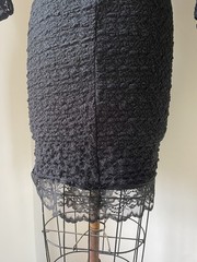 Vintage ‘80s Climax Karen Okada Black Lace Bodycon Mini Dress Halloween XS/S