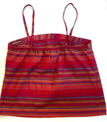 Vintage 80s Sasson Paris Cotton Striped Halter Top Tank Made in Hong Kong 10 11