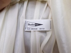 VTG Shadowline Bridal Cream SILKY Nylon Peignoir Robe Nightgown olga esque MED