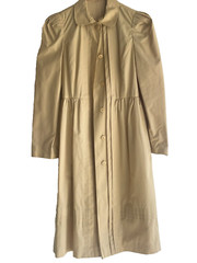 VTG Trench Coat Dress Albert Nipon Coature Lined Secretary Geek Sz 4 Minimalist