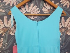 Mister Jay Pink Turquoise Maxi Style Sleeveless Nightgown Vtg 70s Womens Size 8