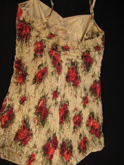 vintage Jantzen Made in England 1950? floral bathing suit swimsuit Size 36