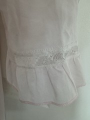 Fantham & Maron London Pink Lace Trim Long Sleeve Nightgown Sz42 Made in Denmark