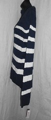 Vintage 1980’s Croft & Barrow Sweater Size L NWT Navy Stripe Mock Neck Cotton