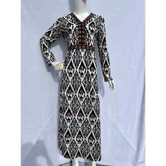70’s Monochrome Geometric Print Maxi with Neon Blocks