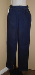 Ladies VTG 1980s Pentimento High Waist Tapered Leg Pleated Denim Jeans 26×34 NWT