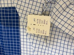 VTG 60s KATZ BLUE CHECK SNAP FRONT ROBE HOUSE COAT DUSTER -NWT-MED