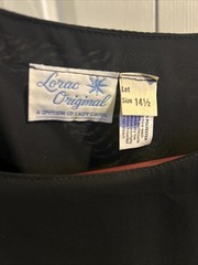 Vintage Lorac Original Black Layered Flowy Dress Size 14 1/2 Polyester