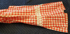 VINTAGE PATTY WOODARD CALIFORNIA RED GINGHAM DRESS SIZE S/M- cottage core-kawaii