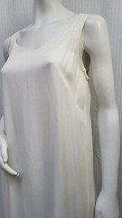 Vintage 90s STERLING STYLES Ivory Rayon Chiffon Dress – One Size – EUC