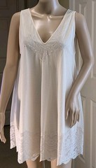 Vtg Gilead Babydoll Sz M Ivory Chiffon & Lace Nightgown Nighty