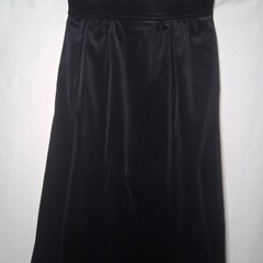 Vintage 1960s Jaeger Skirt And Vest Set Outfit Size 14 Black Velvet Herringbone
