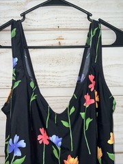 Vtg 90’s Christina Women’s Plus 22W Neon One Piece Swimsuit Black