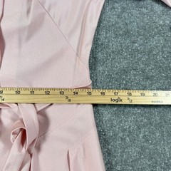 Vintage Alfred Werber Dress Pink Long Sleeve Button Front Scarf Belted 70s Mod