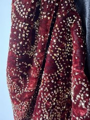 Vintage 80s David Brown Neiman Marcus Velvet Sequin Sleeve Gown