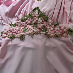 Vintage 60s 70s Gunne Sax Style Sakura Blossom Maxi Dress size 7 / Small