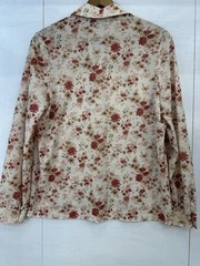 VTG Act III Womans Floral Dacron Polyester Blouse Secretary Top Cottage READ