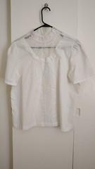 Vintage Elaine Blouse Lace And Cotton 70’s Cottagecore Prairie Short Sleeve